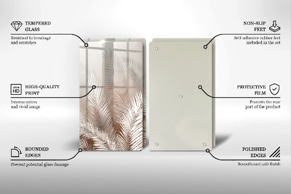 Chopping board Boho leaf vegetation