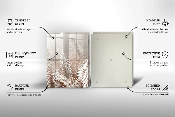 Chopping board Boho leaf vegetation