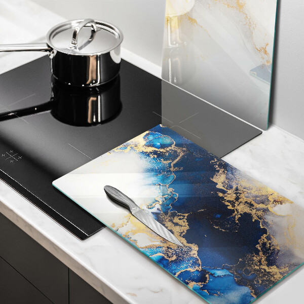 Chopping board Abstraction with blue