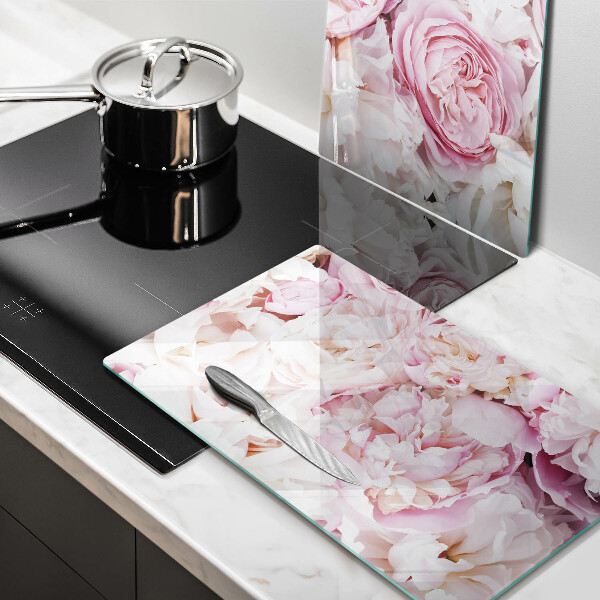 Chopping board Peony bouquet