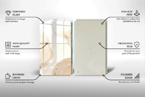 Chopping board Bright boho shapes