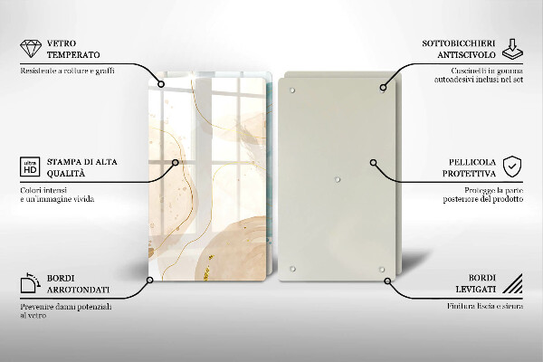 Chopping board Bright boho shapes