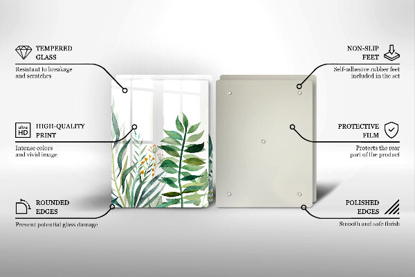 Chopping board Plant leaves illustration