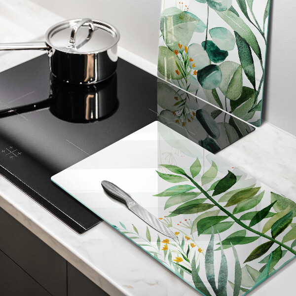 Chopping board Plant leaves illustration