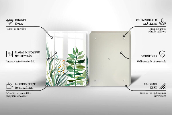 Chopping board Plant leaves illustration
