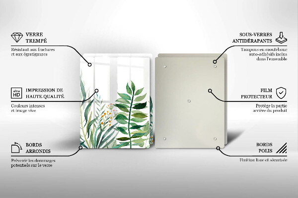 Chopping board Plant leaves illustration