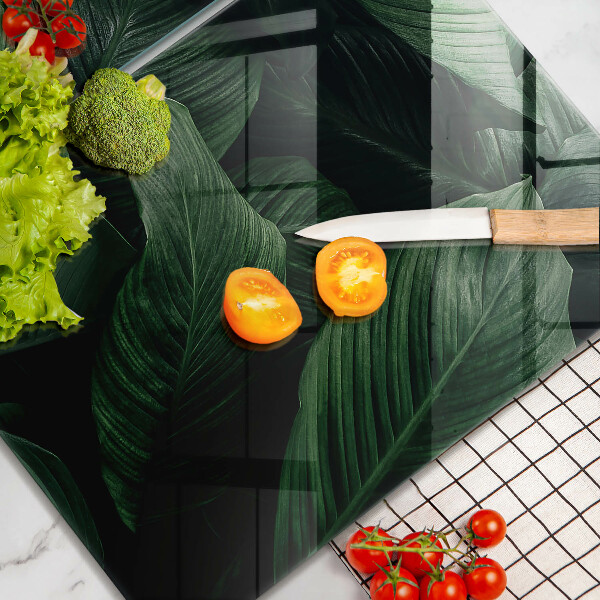 Chopping board Dark leaves