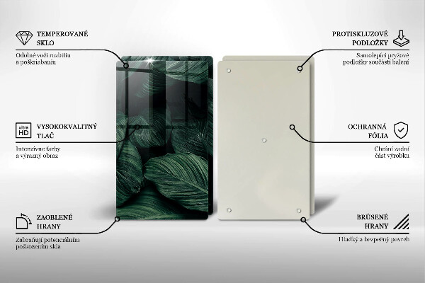 Chopping board Dark leaves