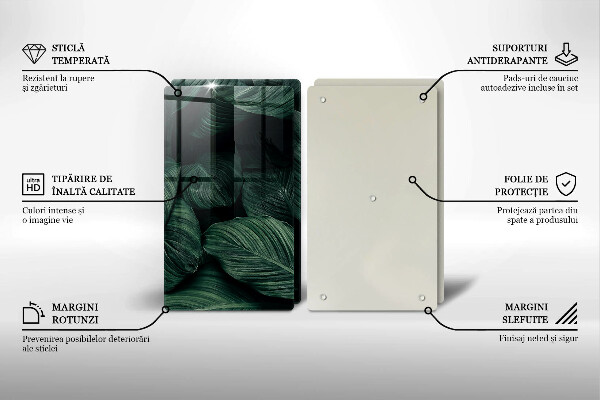 Chopping board Dark leaves