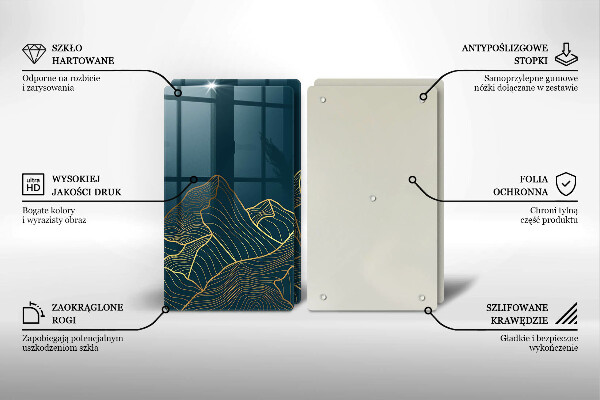 Chopping board Abstract mountains