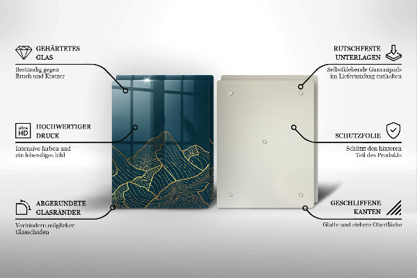 Chopping board Abstract mountains