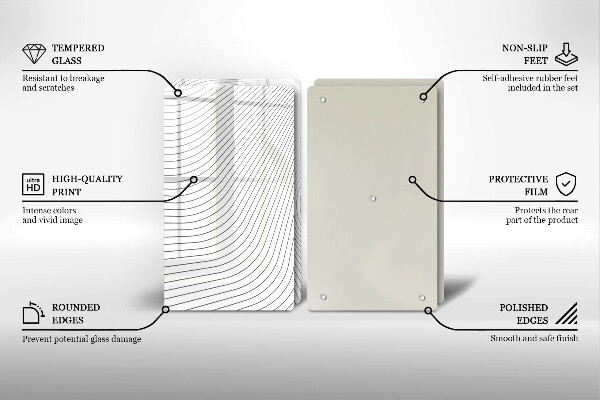 Chopping board Modern Line pattern