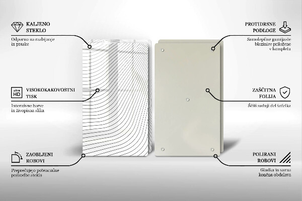 Chopping board Modern Line pattern