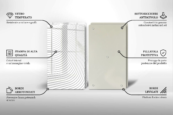Chopping board Modern Line pattern