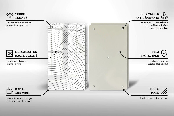 Chopping board Modern Line pattern