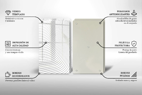 Chopping board Modern Line pattern