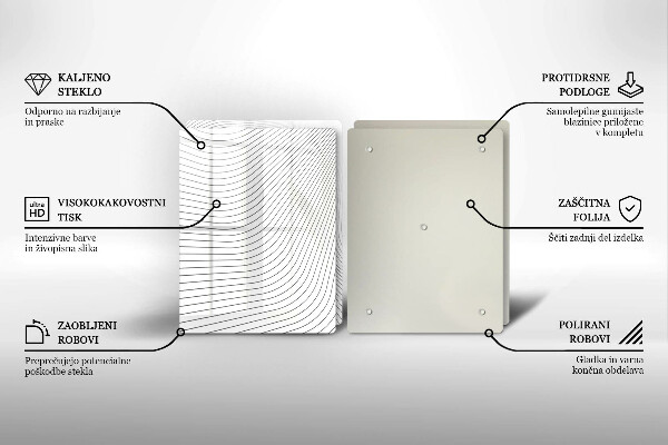 Chopping board Modern Line pattern