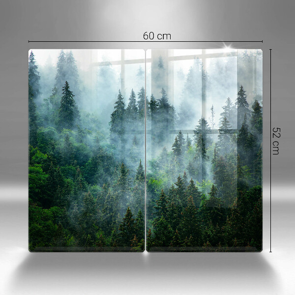 Chopping board Forest in the fog