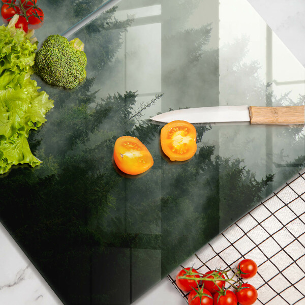 Chopping board Landscape of a hazy forest