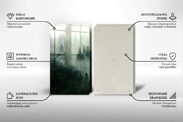 Chopping board Landscape of a hazy forest