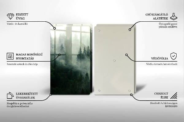 Chopping board Landscape of a hazy forest