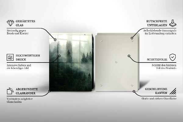 Chopping board Landscape of a hazy forest