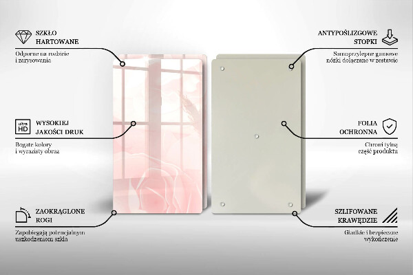 Chopping board Pastel background roses