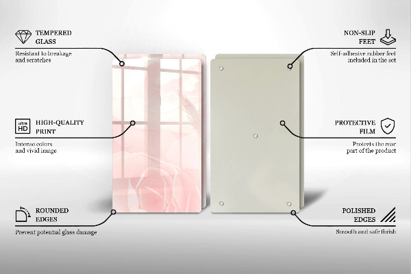 Chopping board Pastel background roses