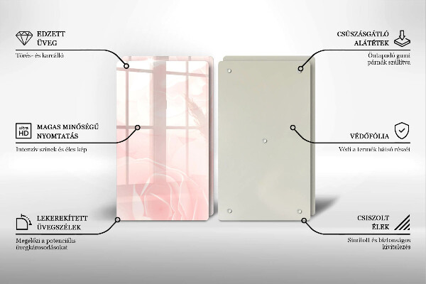 Chopping board Pastel background roses