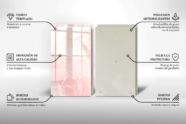 Chopping board Pastel background roses