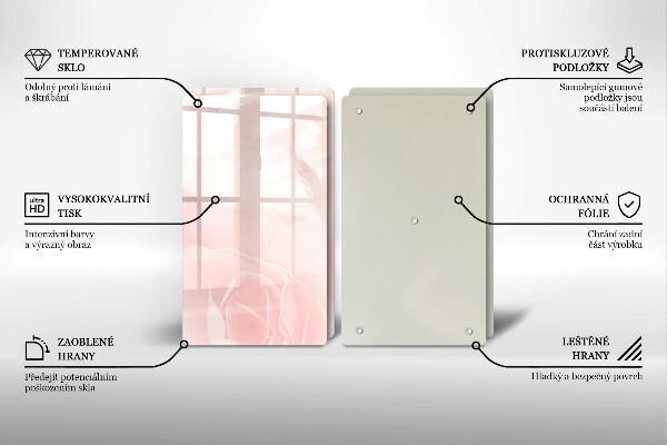 Chopping board Pastel background roses