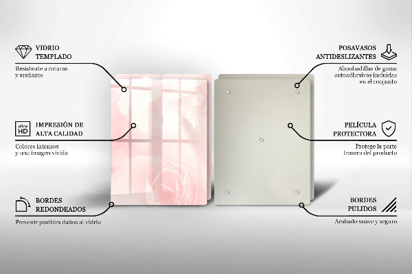 Chopping board Pastel background roses