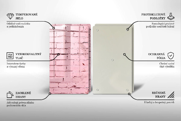 Chopping board Pastel wall bricks