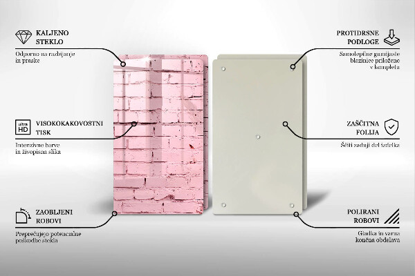 Chopping board Pastel wall bricks