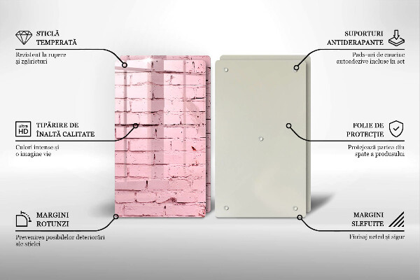 Chopping board Pastel wall bricks