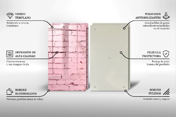 Chopping board Pastel wall bricks