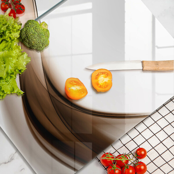 Chopping board Abstraction brown lines