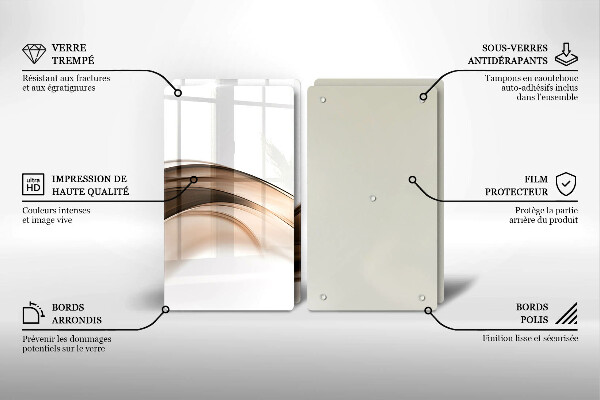 Chopping board Abstraction brown lines