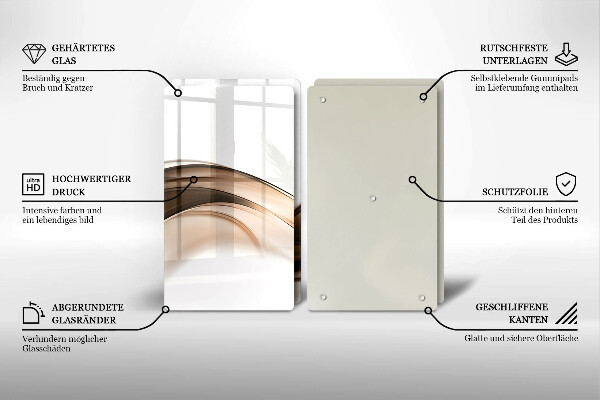 Chopping board Abstraction brown lines