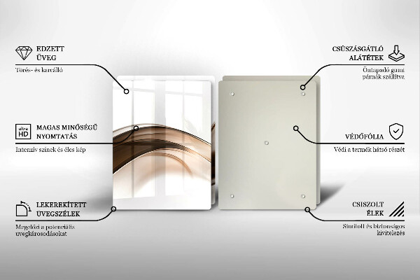 Chopping board Abstraction brown lines