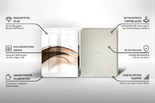 Chopping board Abstraction brown lines
