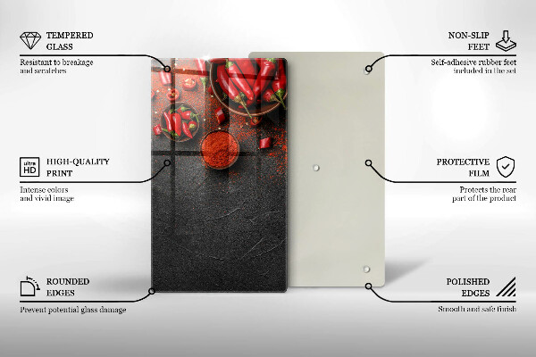 Worktop protector Red chili peppers