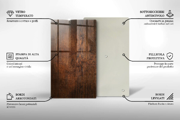 Worktop protector Dark wood board