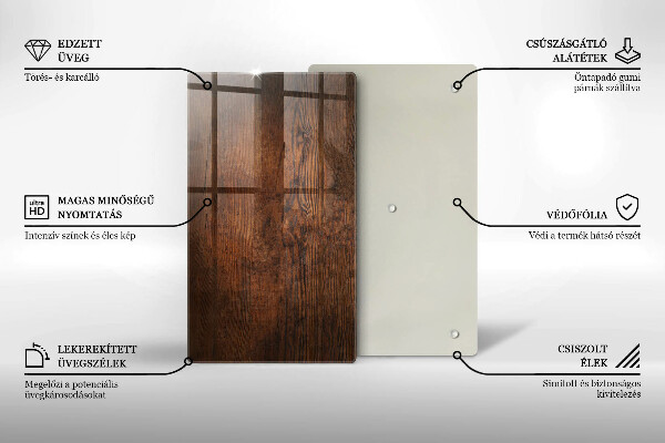 Worktop protector Dark wood board