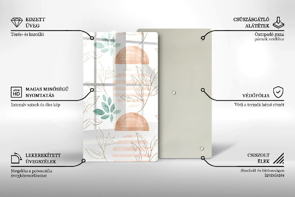 Worktop protector Boho pattern leaves