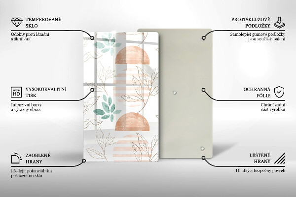 Worktop protector Boho pattern leaves