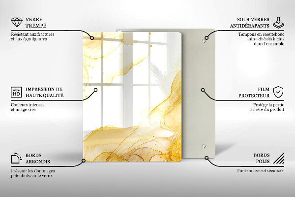 Worktop protector Boho pattern leaves