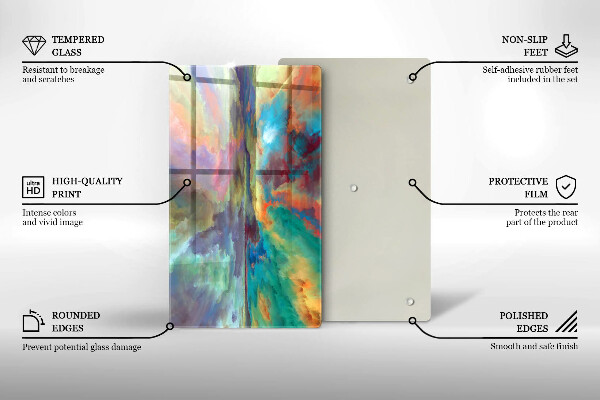 Chopping board Colorful sky