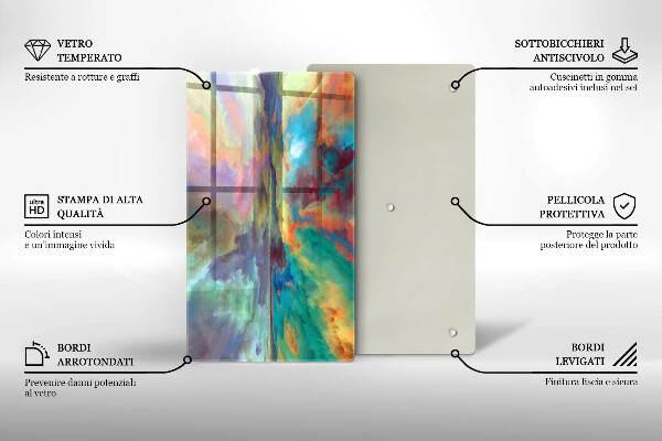 Chopping board Colorful sky