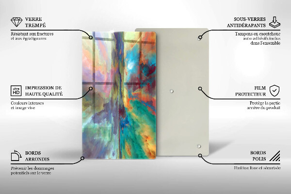 Chopping board Colorful sky